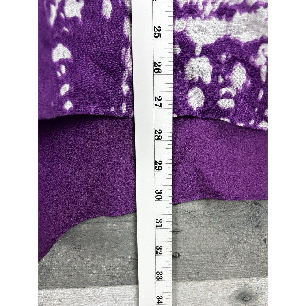Calvin Klein Women's 1X Purple Sleevless Blouse - Picture 5 of 6